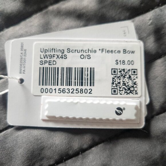 NWT Lululemon Uplifting Scrunchie *Fleece Bow - Sport Red - Picture 2 of 2